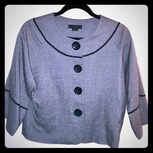Vintage style grey and silver blazer
